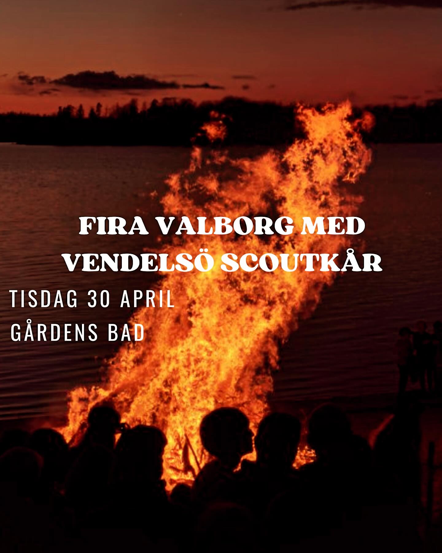 Valborgsfirande vid Gårdens bad 2026