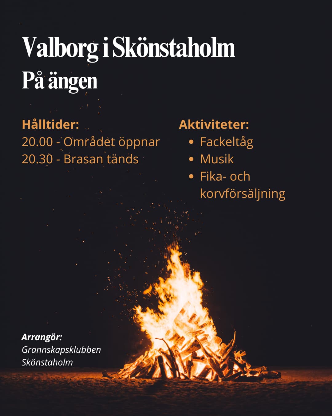 Valborg i Skönstaholm 2026