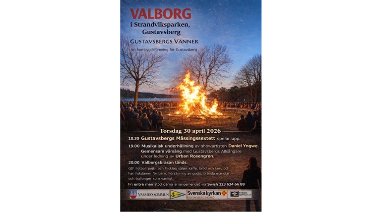 Valborgsfirande i Gustavsberg 2026